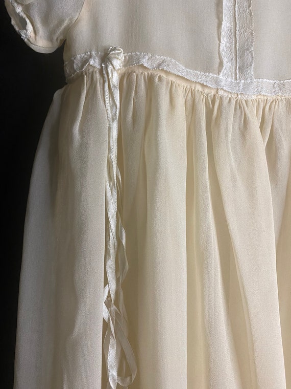 1920s Silk Christening Gown In Silk And Wit… Gem