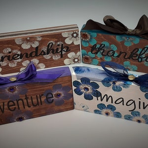 CUSTOM wooden sign - Large Rectangle - Words of Inspiration/Appreciation/Encouragement for Windowsill/Shelf - Choose Word, Color, Details!