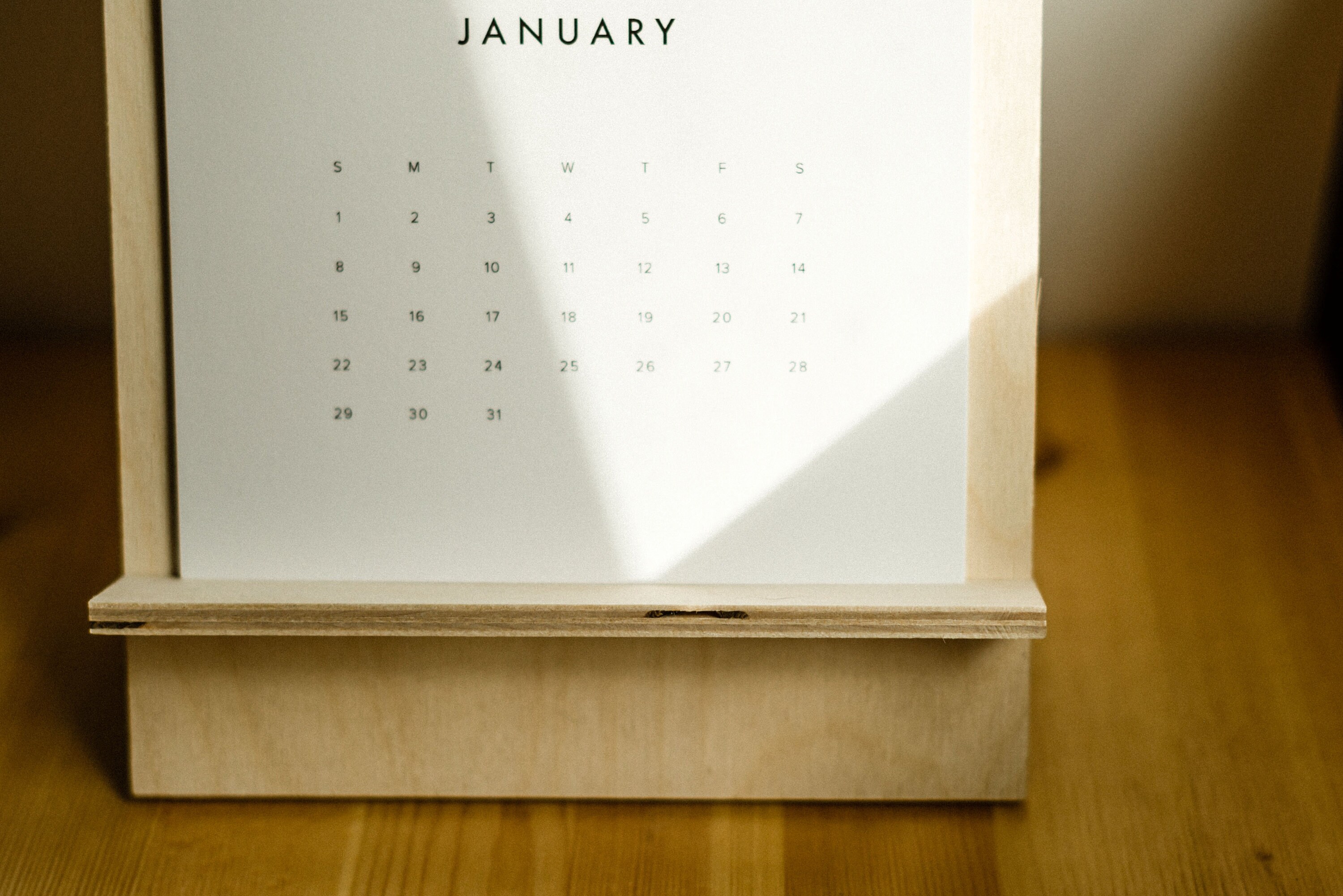 Personalized Photo Calendar, Custom Desktop Calendar, Standing Desk