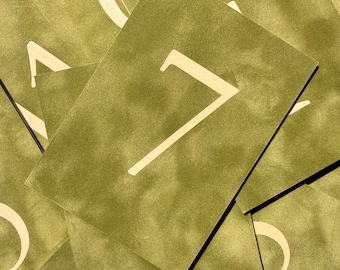 Table Numbers – Rectangle, Velvet Table Numbers, Double Sided, Wedding Table Numbers, Wedding Decor