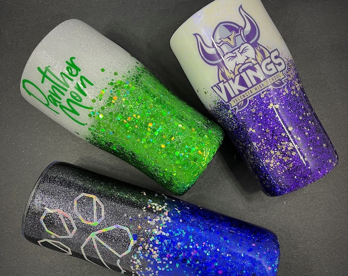 Team spirit personalized high school mascot tumbler cup, elementary sport teams