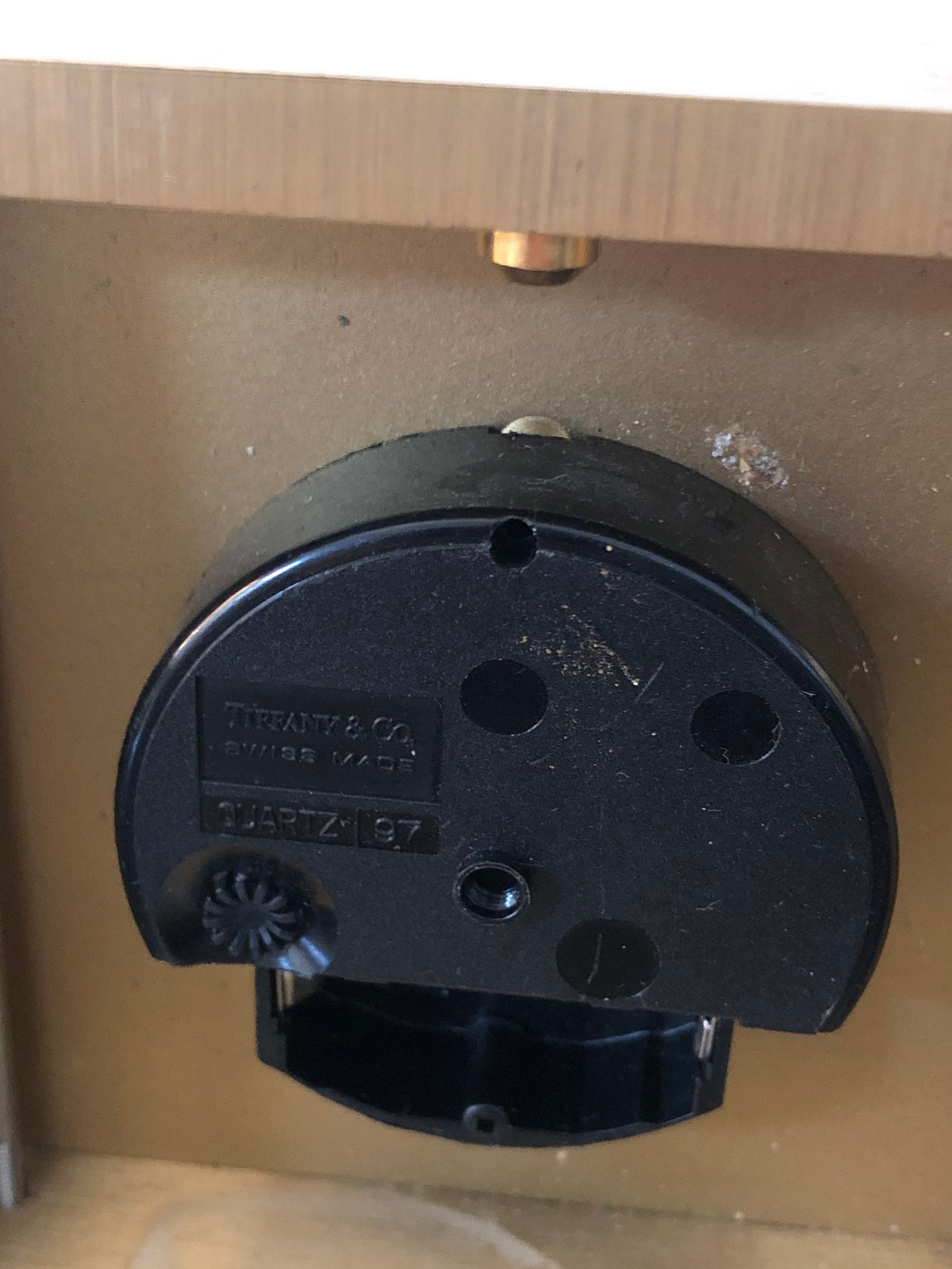 Tiffany & Co brass desk clock Swiss quartz movement Battery Etsy