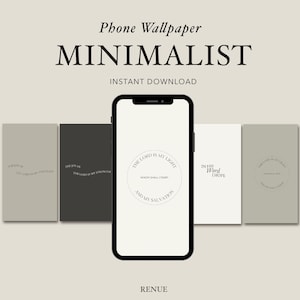 Christian Phone Wallpaper | Bible Verse for Strength and Hope | Modern, Minimal and Neutral