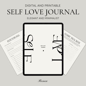 Journal de l’amour de soi Journal des affirmations de l’amour de soi Invites pour la manifestation de la santé mentale Journal de positivité Journal de positivité