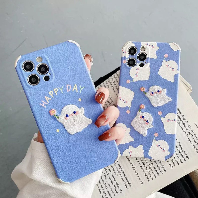 Happy Spooky Ghost Halloween Cute Cartoon Kawaii Anime Phone Cases For iPhone 11 12 13 Pro MAX Cover Case iPhone 6 S 7 8 Plus X XS Max XR 