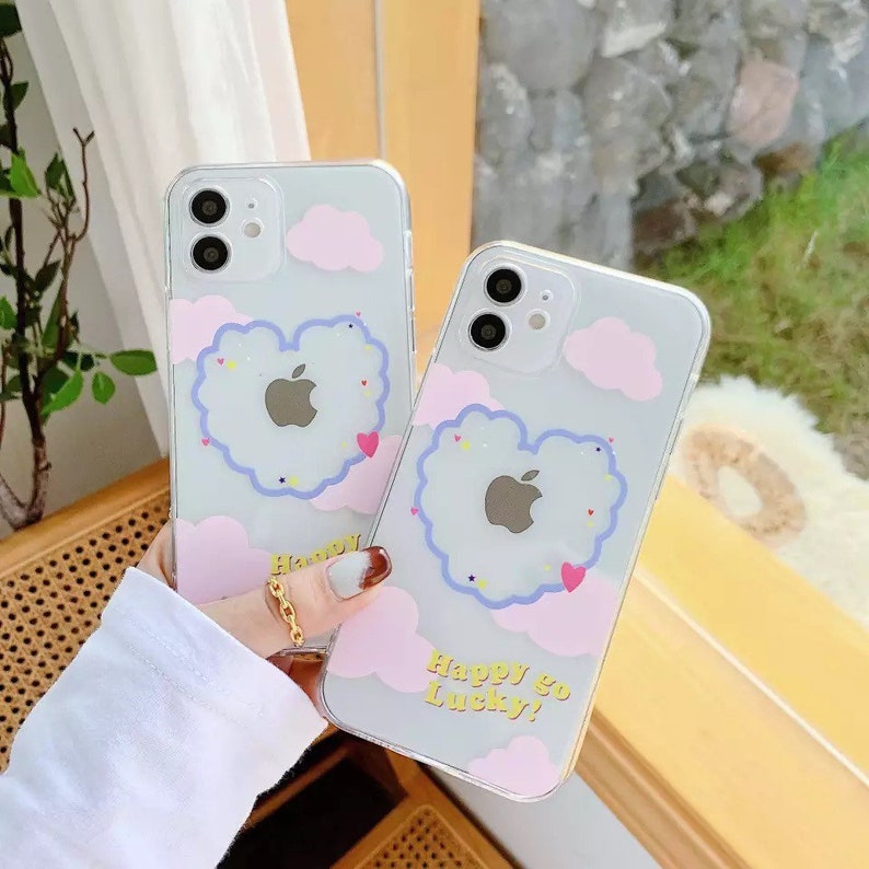 Kawaii Dreamy Cloud Heart Pastel Cartoon Love Cute Anime Phone Cases For iPhone 11 12 Pro MAX Cover Case For iPhone 7 8 Plus X XS Max XR 
