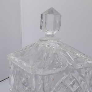 vintage quadratisches Glas Konservenglas