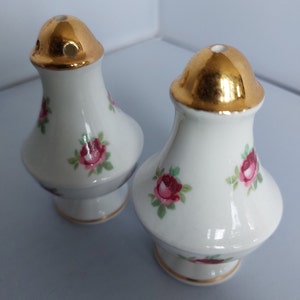 Vintage Bone China Saleros y Pimenteros de 8cm de altura