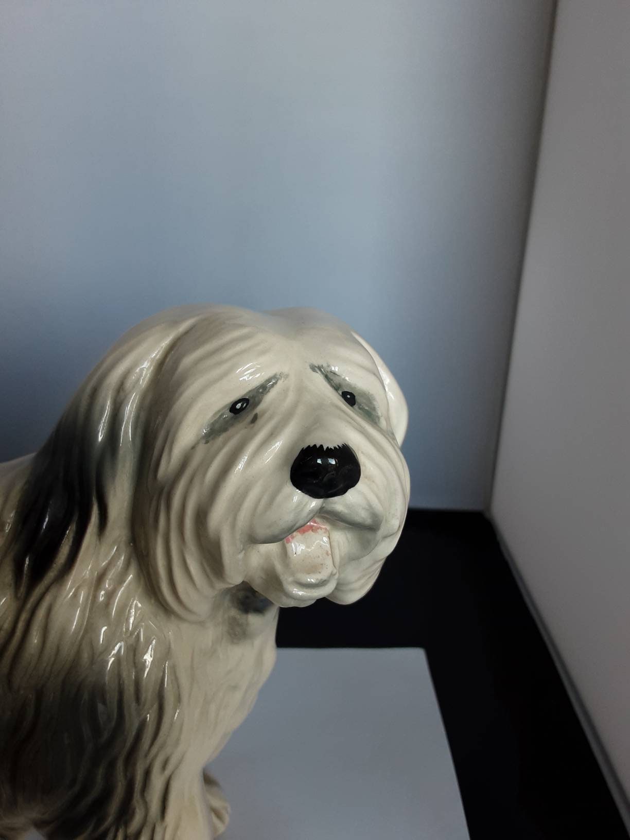 Old English Sheepdog figurine 7 High 8 1/2 Long Etsy