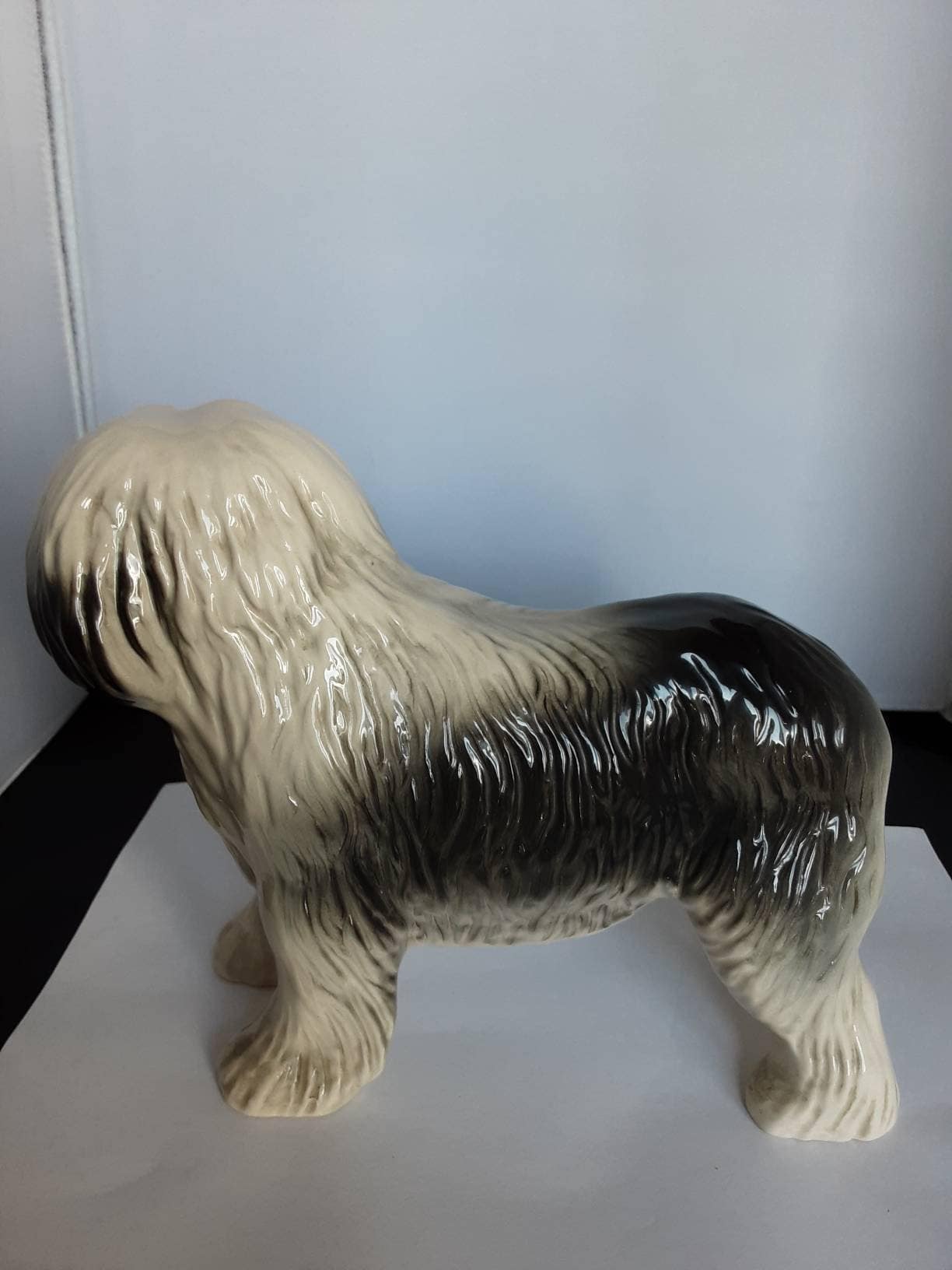 Old English Sheepdog figurine 7 High 8 1/2 Long Etsy