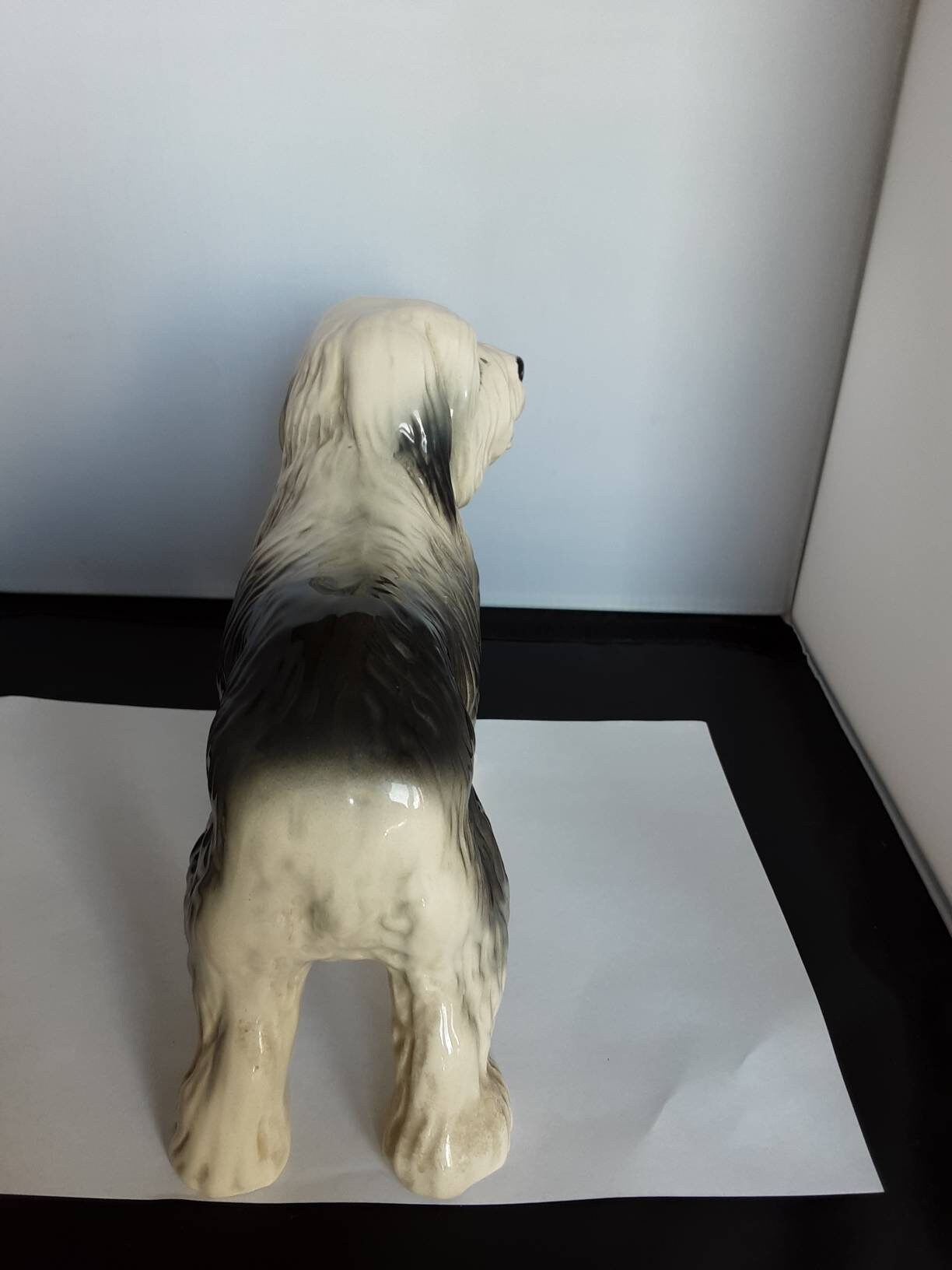 Old English Sheepdog figurine 7 High 8 1/2 Long Etsy