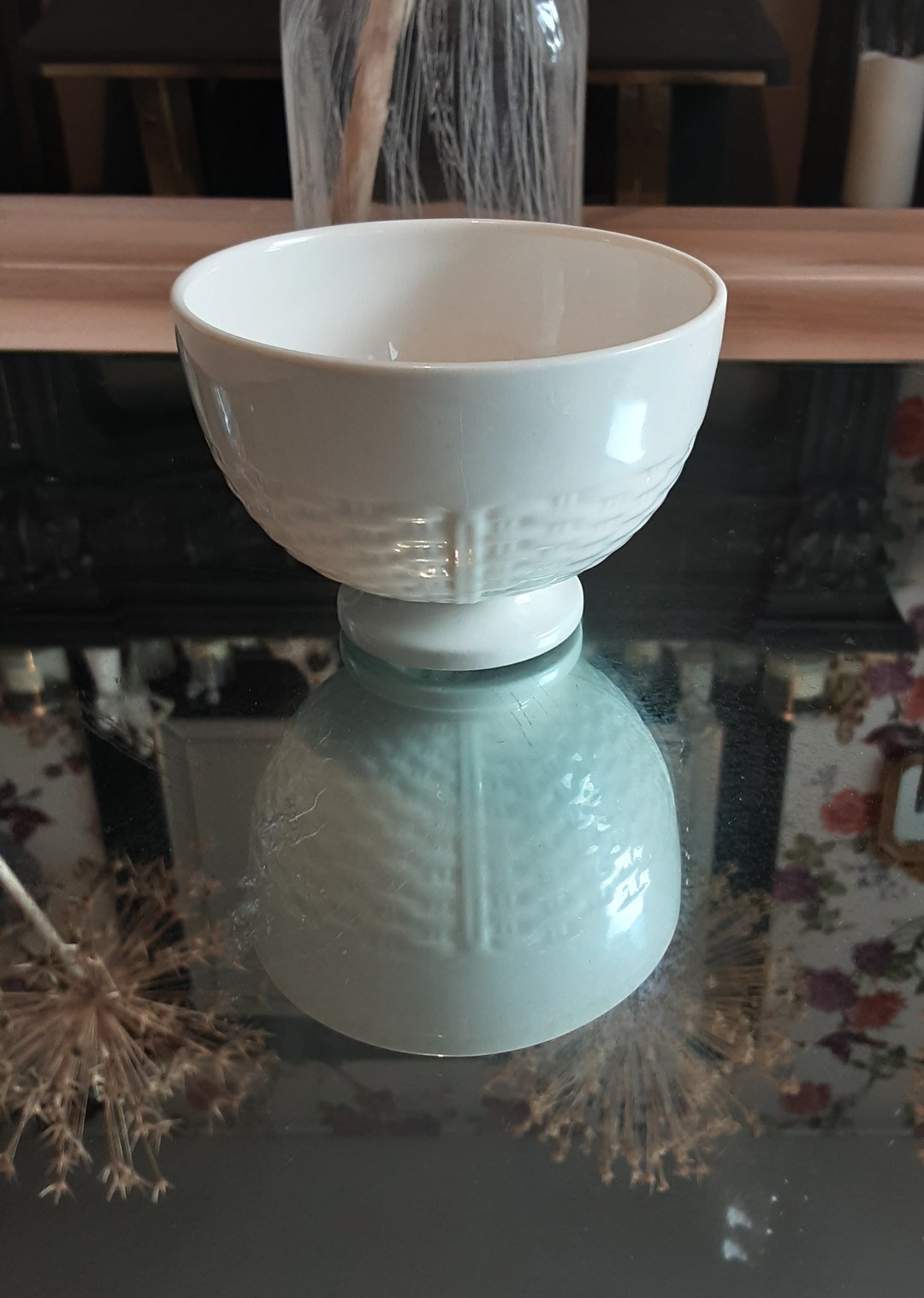 Wedgewood Etruria Cream Ware Basket Weave Sugar Bowl Etsy