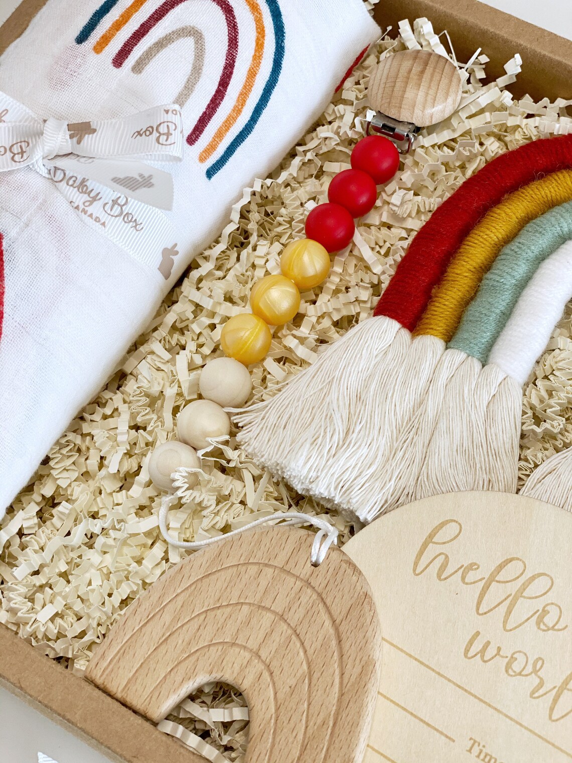 Bright Rainbow Baby Box Newborn Gift Baby Gift Etsy