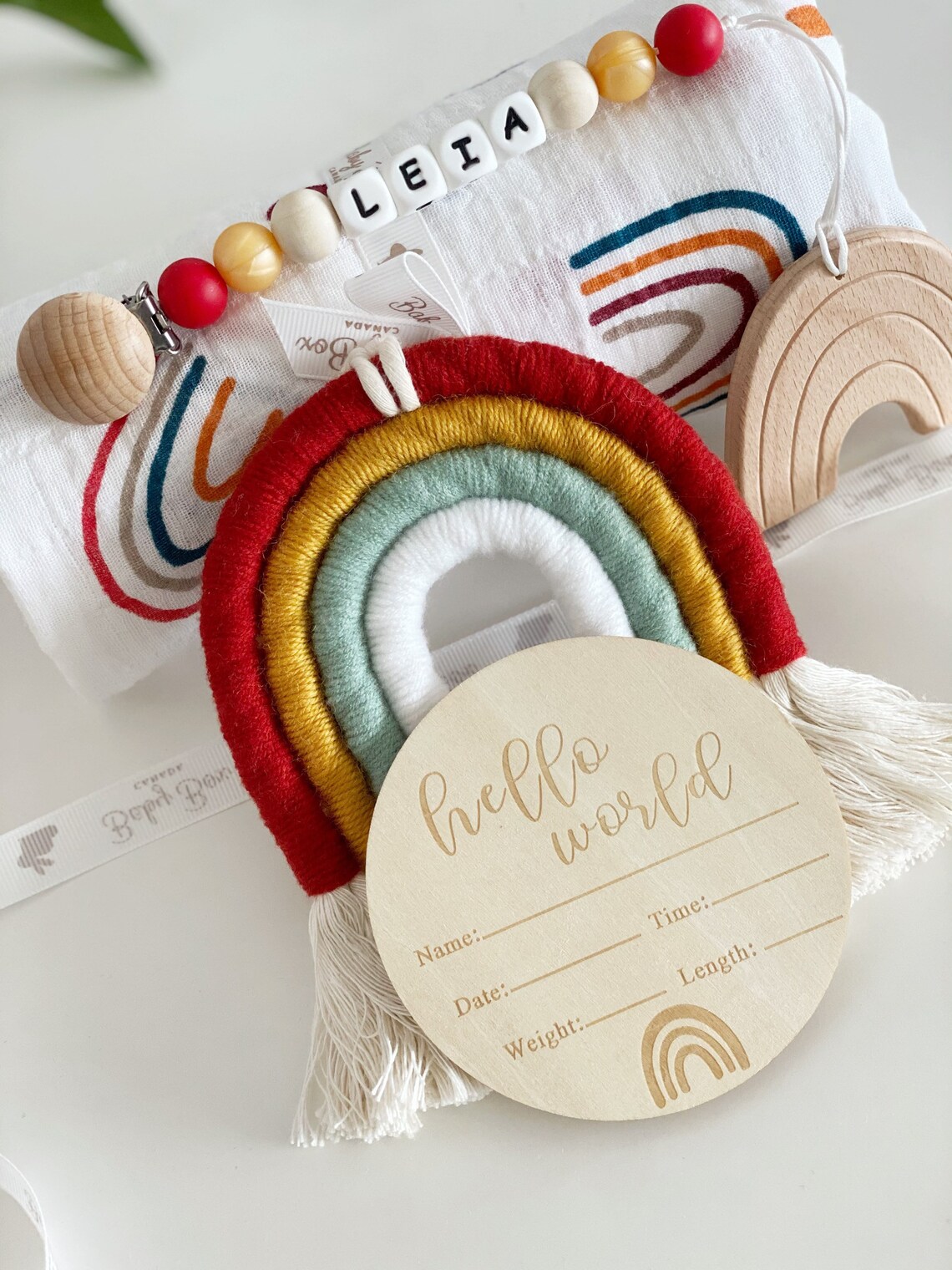 Bright Rainbow Baby Box Newborn Gift Baby Gift Etsy