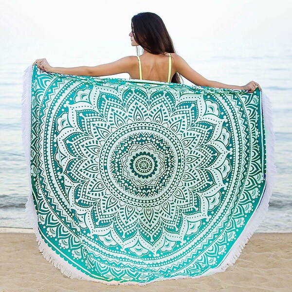 Round Beach Blanket Etsy