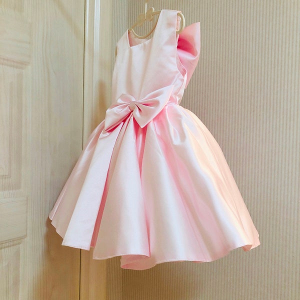 Girls Knot Dress Etsy