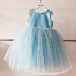 Baby Girls Blue Pink Dress Princess Flower Clothing Party Tutu - Etsy