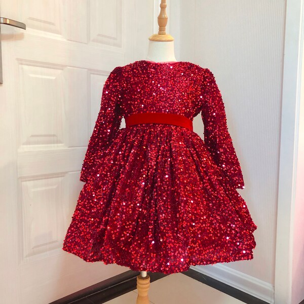 Shop Red Sequin Dress Etsy