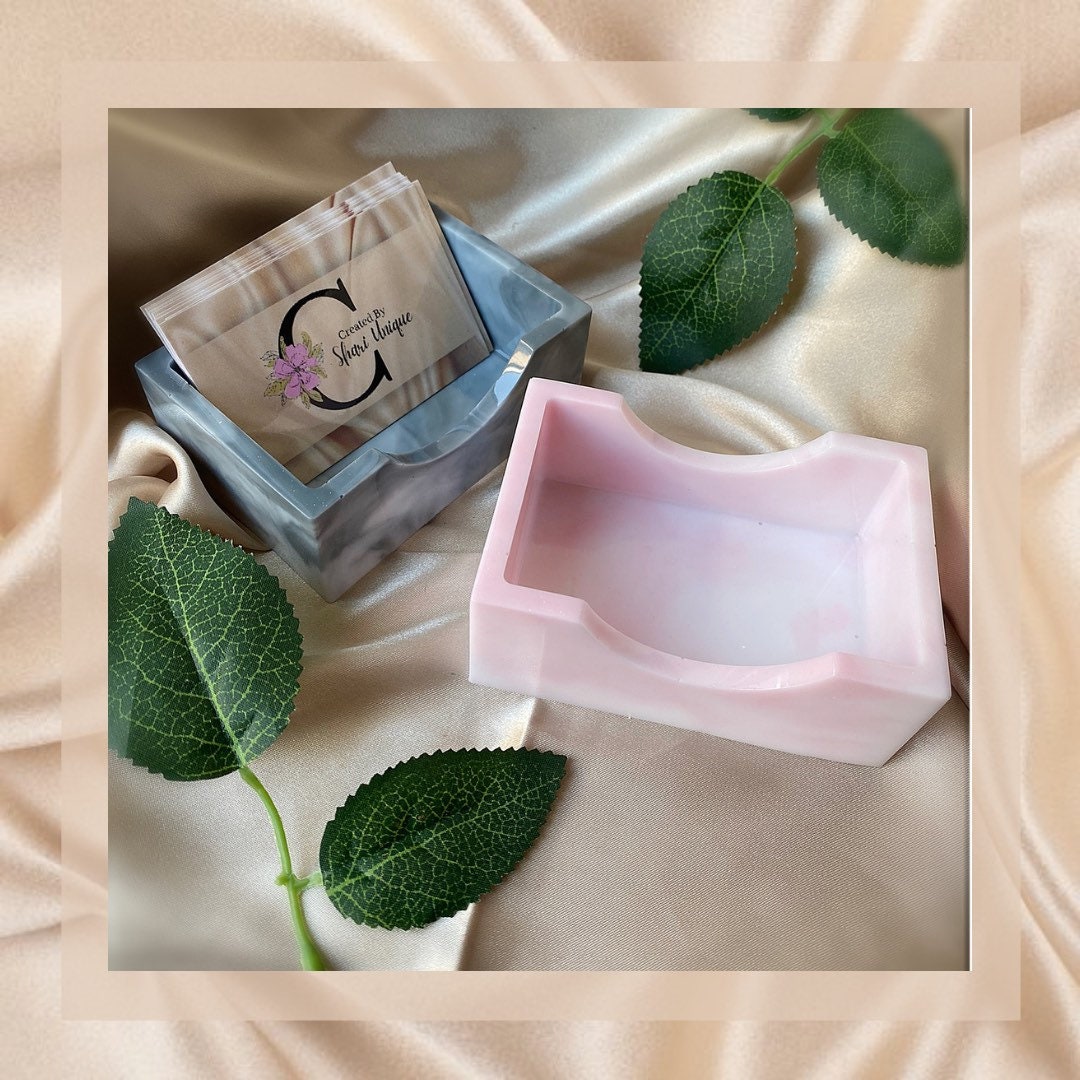 Business Card Holder Card Holder Resin Card Holder Etsy
