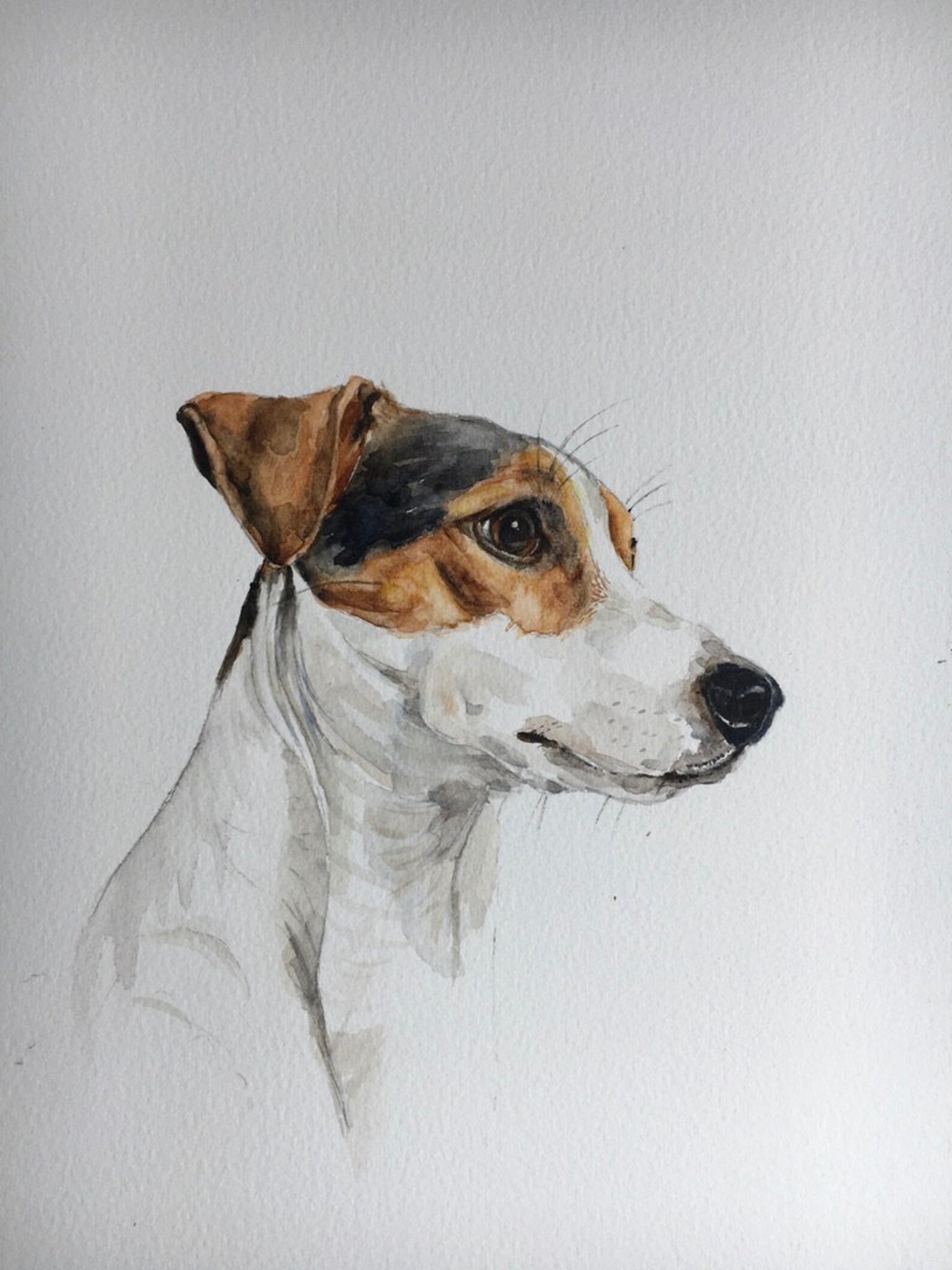 Custom Pet Portrait HAND PAINTED Aquarelle Portrait de chien Etsy France