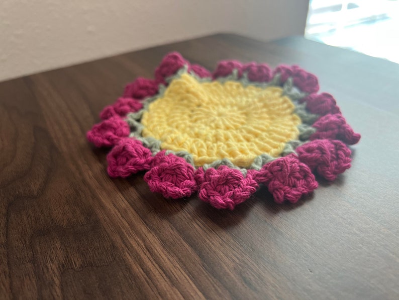 Crochet Flowerpot Coaster Set - Etsy