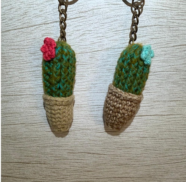Crochet Cactus Keychain Pattern, Beginner Friendly, Adorable DIY (PDF Download) image 5