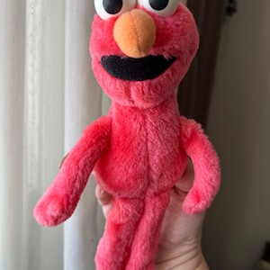 Vintage Playskool Elmo Rattle Doll- Vintage Sesame Street Playskool Elmo Stuffed Toy with Rattle