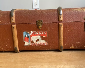 Harry Potter Trunk, Vintage Cheney Wooden Steamer Trunk, Cheney Suitcase Trunk, Hogwarts