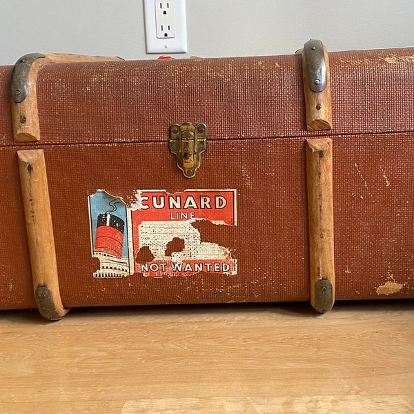 Harry Potter Trunk, Vintage Cheney Wooden Steamer Trunk, Cheney Suitcase Trunk, Hogwarts