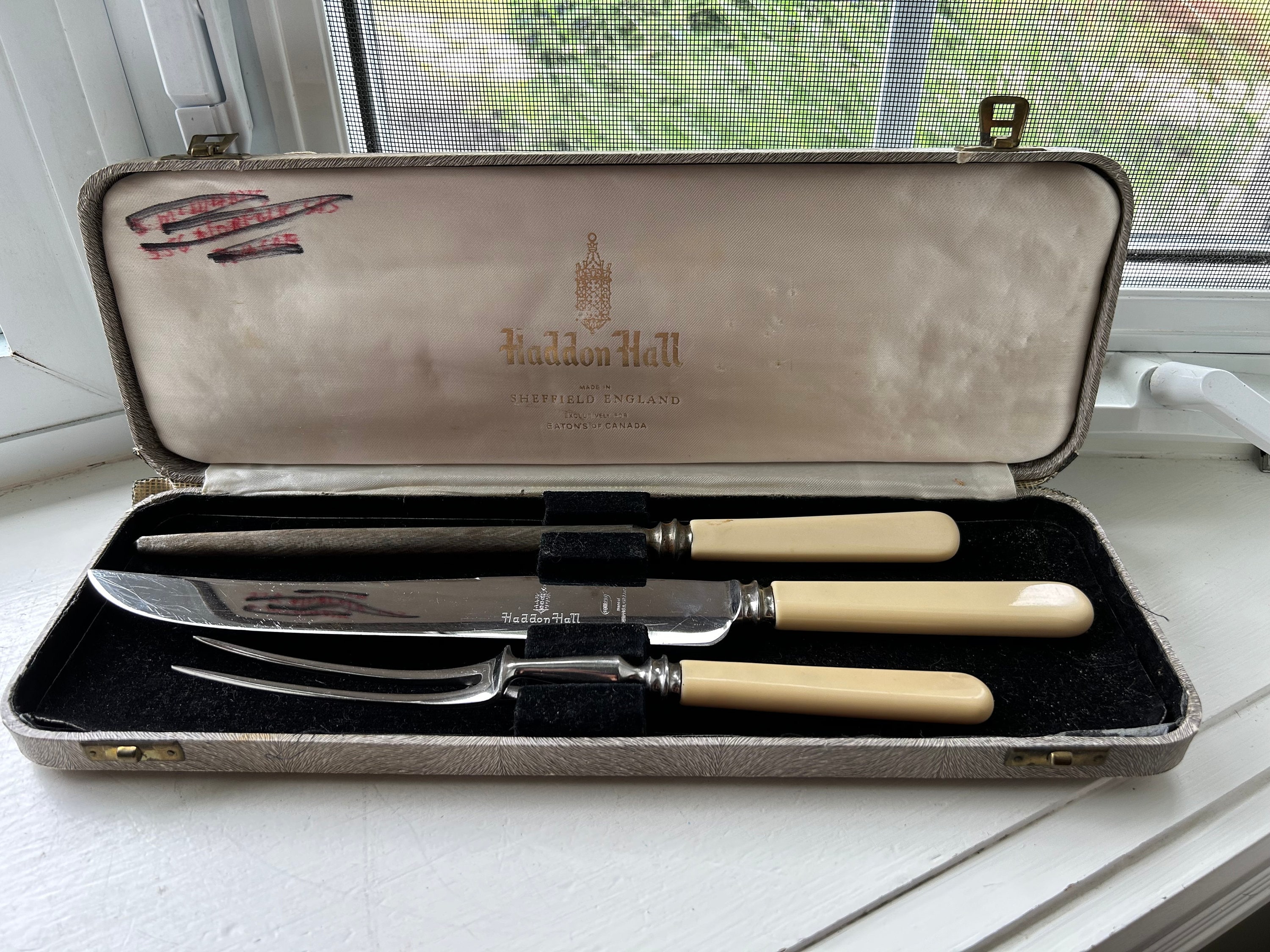 Haddon Hall Carving Knife Set —3 Pieces, Vintage, Made Exclusively