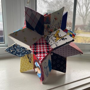 Rainbow Froebel Moravian German Star Paper Strips Origami