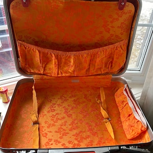 Vintage Samsonite Orange Luggage, Samsonite Sherbrooke Hard Case