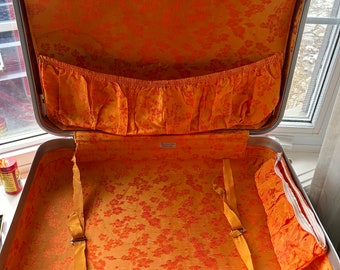 Vintage Samsonite Orange Luggage, Samsonite Sherbrooke Hard Case