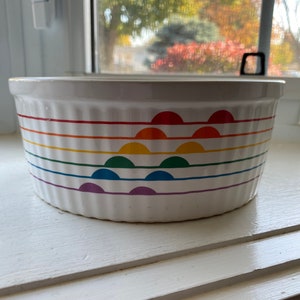 Vintage Towle Housewares Horizon Rainbow Pattern Baking Dish, Gailstyn-Sutton