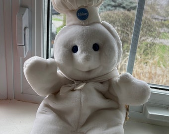 1990 Poppin’ Fresh Pillsbury Dough Boy 25th Birthday Plush - Etsy