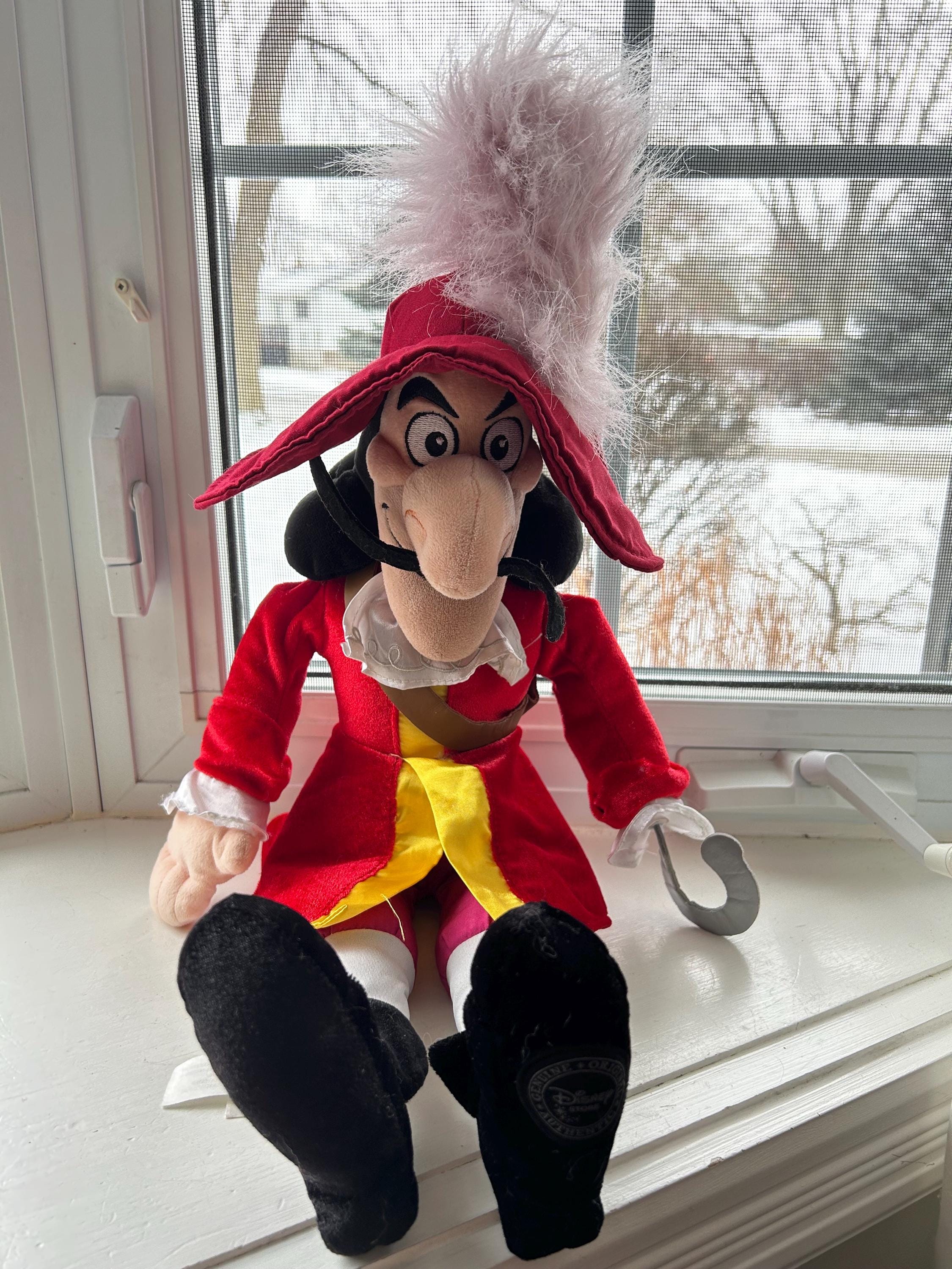 Disney Captain Hook Plush Toy, Peter Pan Pirate, Disney Store