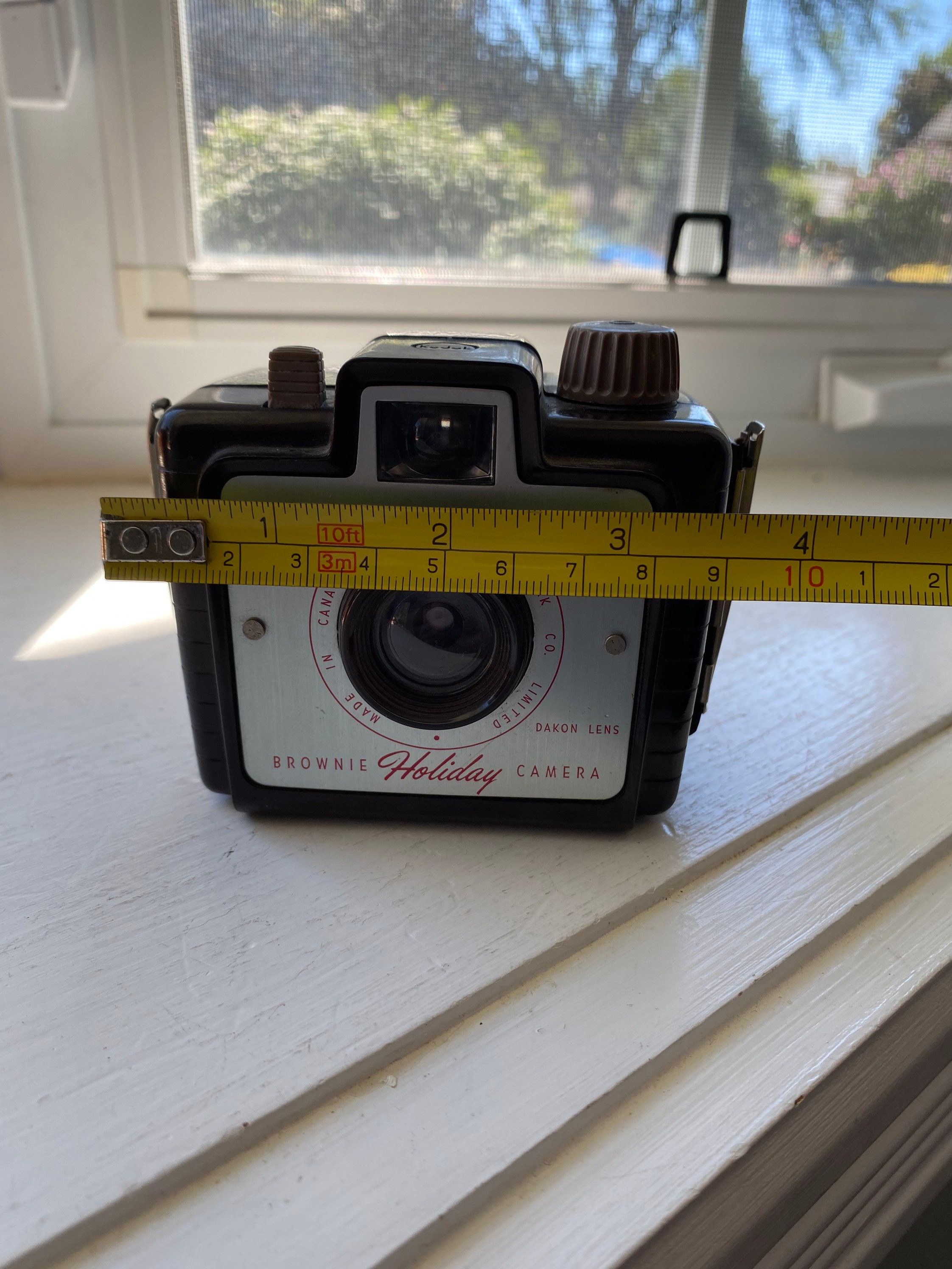 Vintage Kodak Brownie Holiday 127 Roll Film Camera, Art Deco Brown