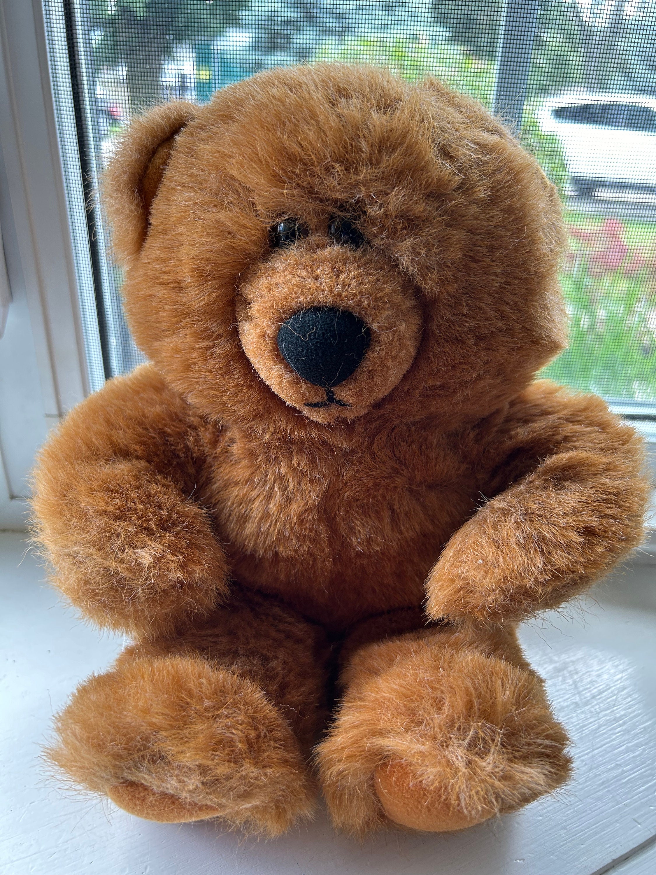 Vintage Brown Bear Plush Stuffed Teddy Bear, Made in Korea 1985 - Etsy