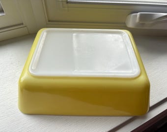 Vintage Pyrex #503 Rechteckige Gelbe Kasserolle ohne Deckel
