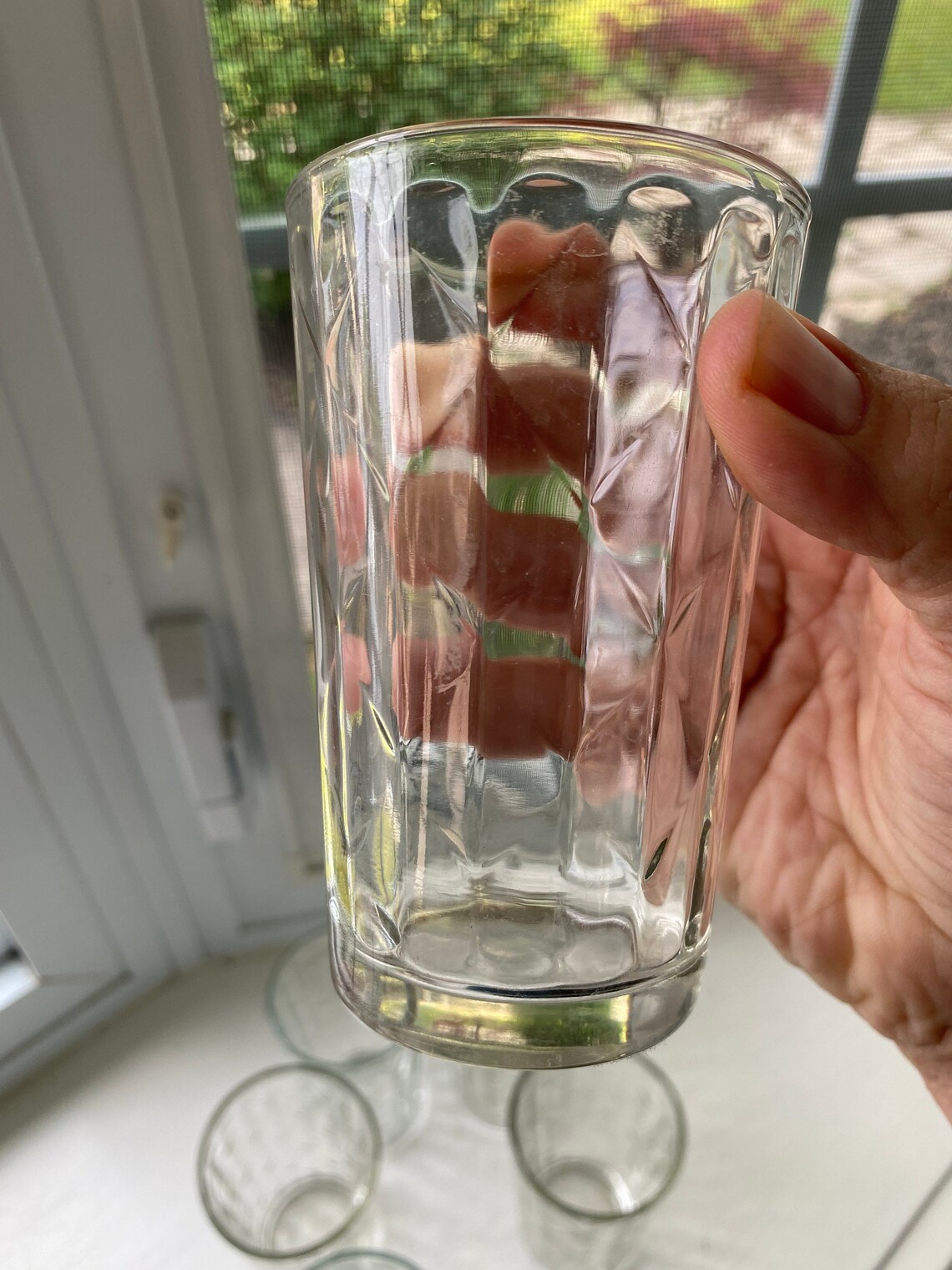 Vintage Set of 6 Clear Juice Glasses Etsy UK