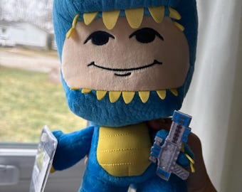 新品 ぬいぐるみ ソフトレザー ブルー 高級レア ROBLOX Devseries Arsenal Reloaded Blue Rex 8