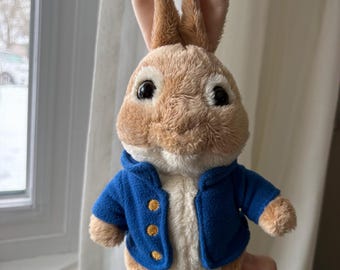 Retired TY Peter Rabbit Plush, Collectible Bunny in Blue Jacket - Etsy