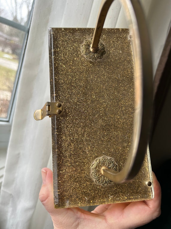 1950’s Champagne Iridescent Lucite Purse, Stunnin… - image 7