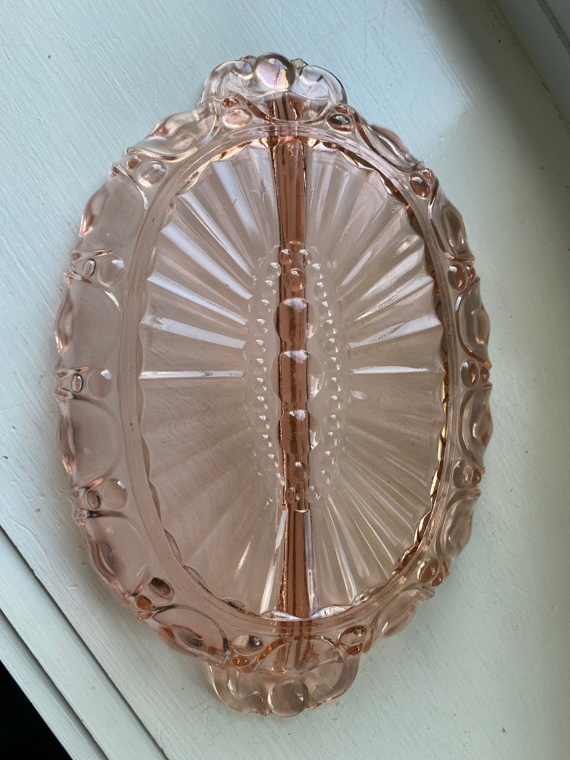 Vintage Pink Depression Glass in Oyster and Pearl Pattern Etsy UK