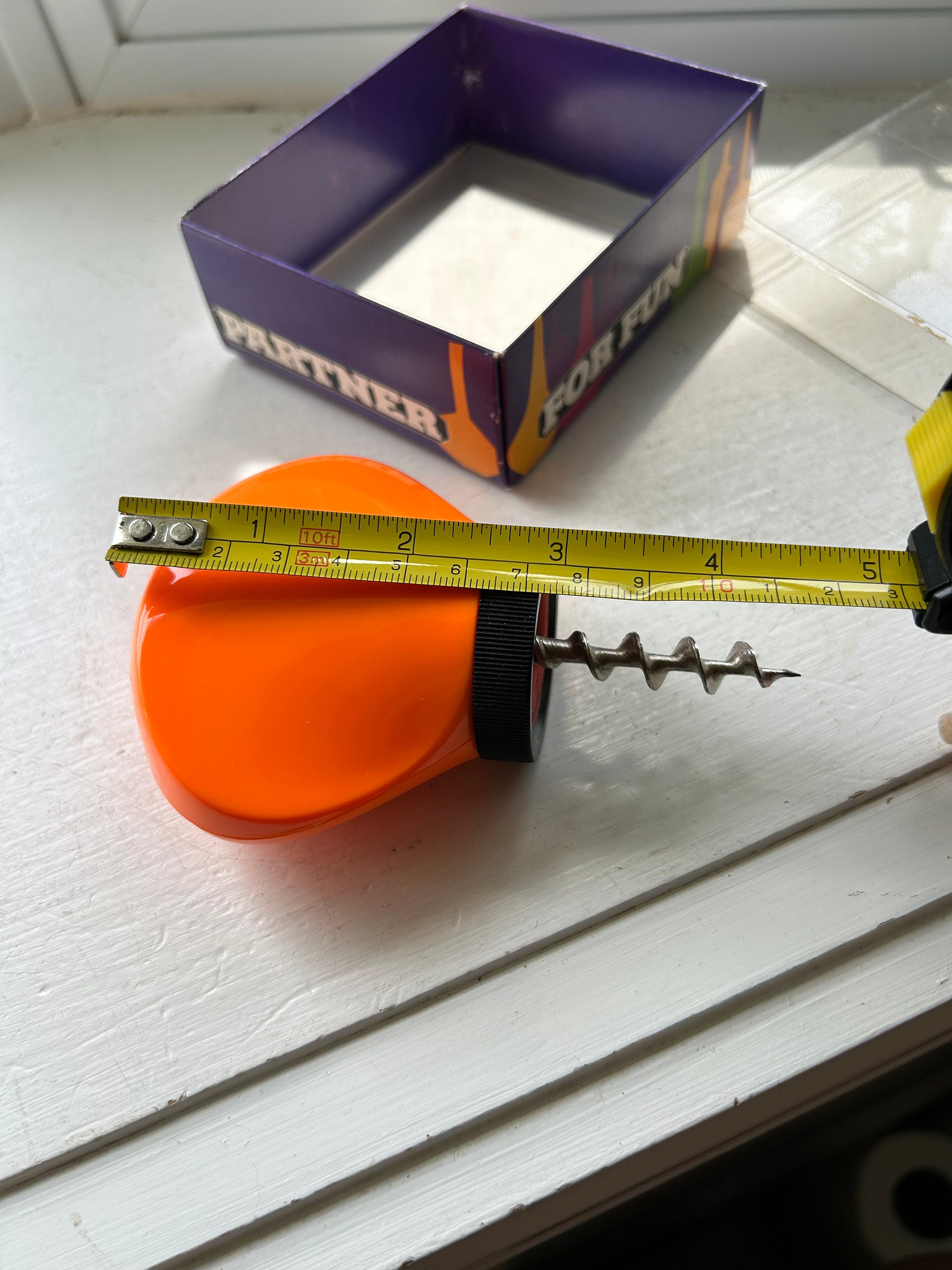 Vintage Sieger 600 Corkscrew, Retro Orange Wine Bottle Opener