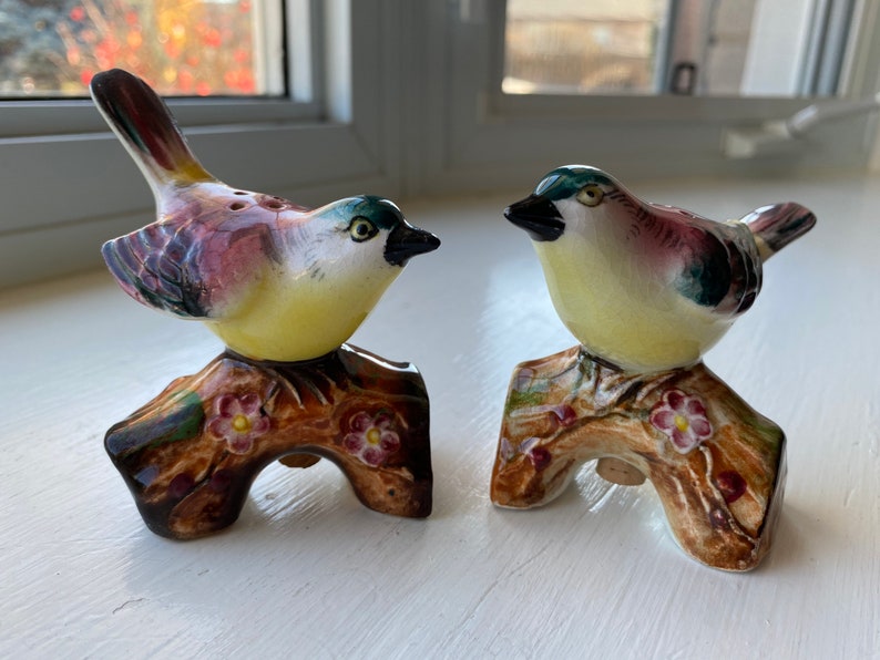 Vintage Bird Salt and Pepper Shakers Etsy