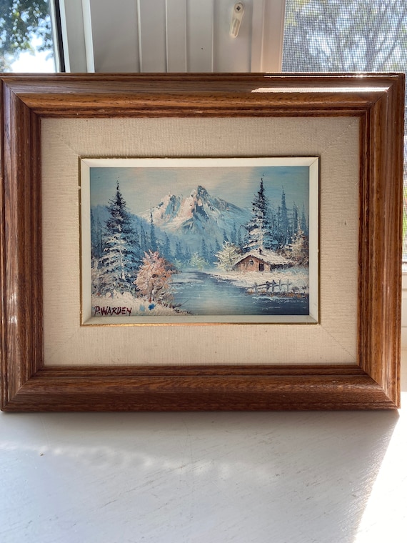 * vintage picture ❀ 冬のスウェーデン 風景画 油絵 vintage picture ❀ 冬のスウェーデン 風景画 油絵