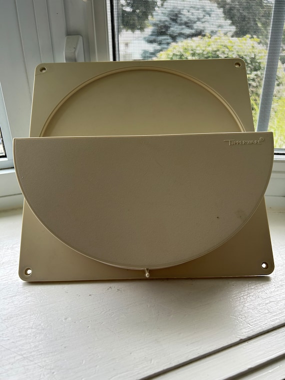 Vintage Tupperware Deckelhalter, Deckel Organizer, Kunststoff Tupper Ware Deckel Sorter, hängender Tupperware Container Deckel Schrank hängen
