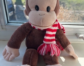 Gund Curious George Monkey Plush Stuffed Animal With Scarf