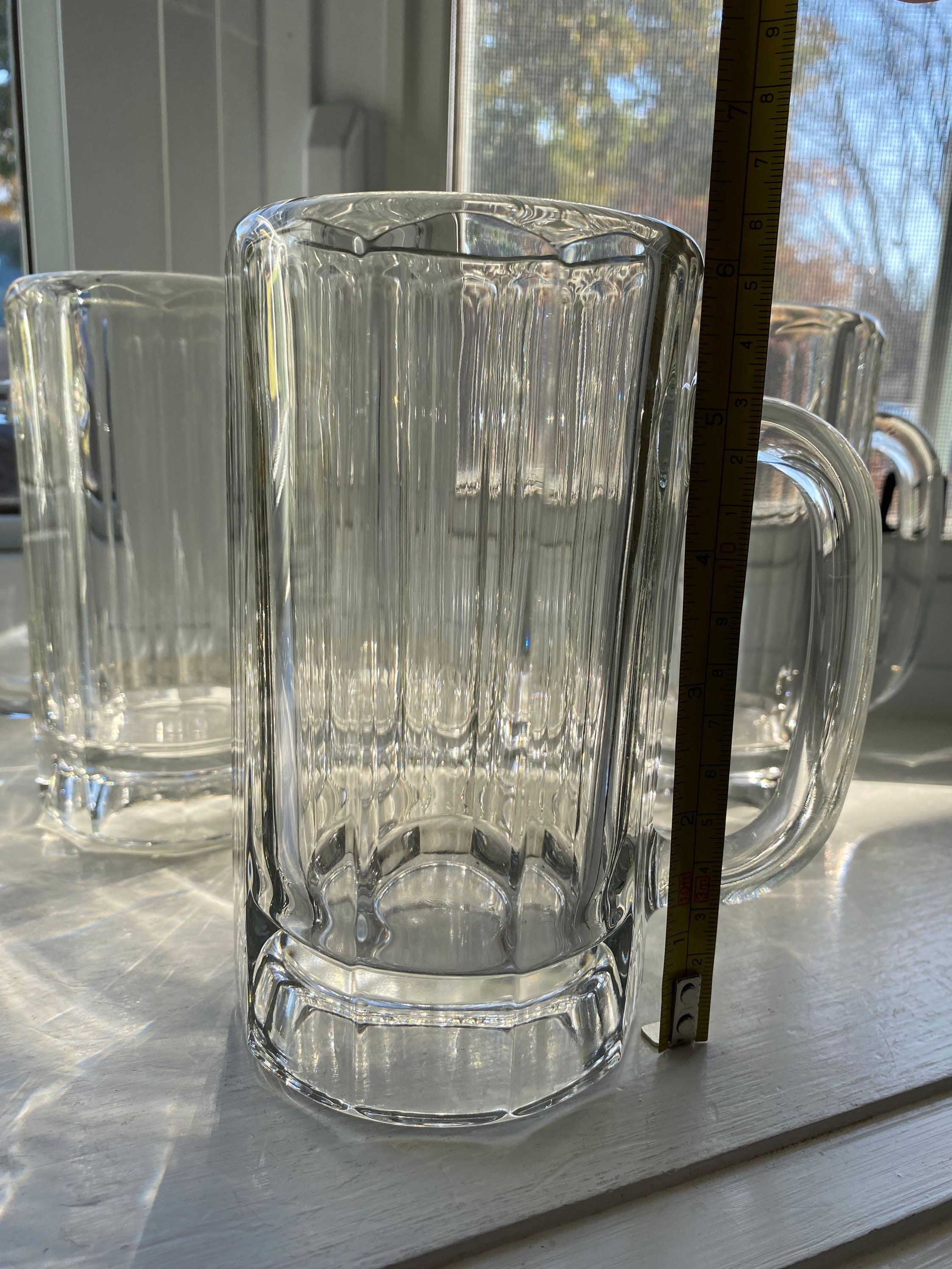 Vintage Libbey Beer Mugs Heavy Glass Beer Mugs With D Etsy